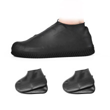 Waterproof Shoe Covers Silicone Overshoes NonSlip Reusable Rain Protectors for Men Women Black M