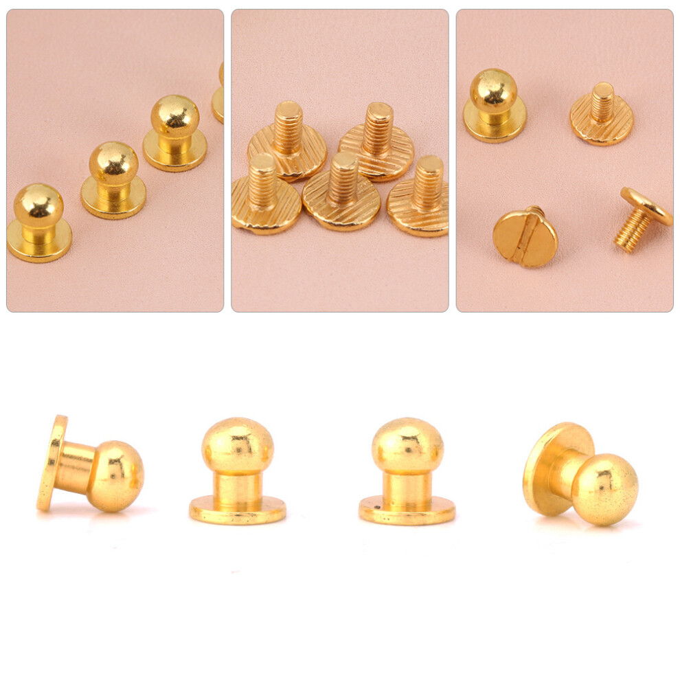 20-Piece Copper Nail Rivet Buttons 10Mm Gold 7055741611698