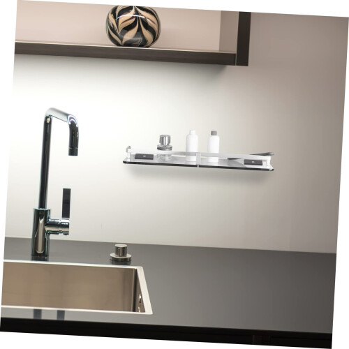 Glass Shelf Brackets Wall Mounted Floating Design for Display Cabinets Secure Stable Clamp Support 1