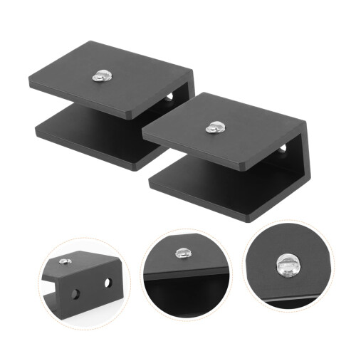 Glass Shelf Brackets Wall Mounted Floating Design for Display Cabinets Secure Stable Clamp Support 2