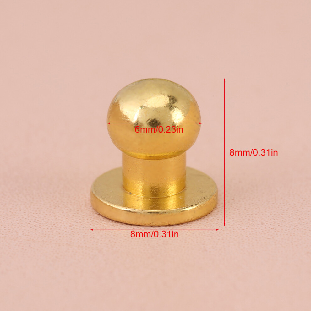 20 Brass Rivet Buttons For Diy Leather 7444352237166