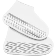 Waterproof Silicone Rain Shoe Covers Non Slip Hard Sole Reusable Size 40‑44 for Men and Women