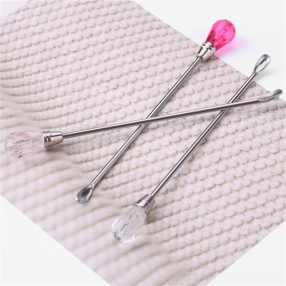 3pcs Stainless Steel Microblading Tattoo Pigment Mixing Stick - 10cm, Pink/Red/White