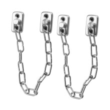 2pcs Stainless Steel Door and Window Chain Lock, Child Safety Security, Durable Easy Operation