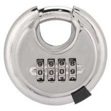 Combination Padlock 70mm Stainless Steel 4 Digit Weatherproof Resettable Lock for Gates and Fences