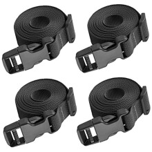 GAROZATION 4pcs Bungee Cords with Quick Release Buckles, Elastic Luggage Straps for Camping and Travel