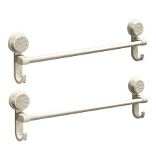 Bathroom Storage Rack 50CM White Wall Mounted Towel Organizer Galvanized Steel Easy Install