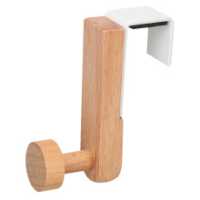 Over the Door Towel Rack with Solid Wood Hooks, Heavy Duty Space Saving Organizer for Clothing