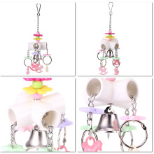 Pet Bird Chewing Toy Acrylic for Cockatiel & Budgie Vibrant Hanging Play Stuff
