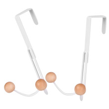 Over the Door Hooks Heavy Duty Coat Rack with Protective Ball End Tips for SpaceSaving Storage