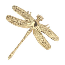 Gold Cabinet Knob Drawer Pull Handle Golden Dragonfly Dresser Knob 7.6x7.4cm Decorative Furniture Cupboard