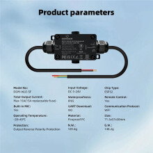 DOMRAEM Waterproof ESP32 WLED Digital LED Mic Controller 15A Fuse RCP WS2811/05etc Alexa/HA/MQTT App Remote RGB IC