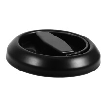 Sliding Door Finger Pull Black Stainless Steel Round Flush Handle SpaceSaving Matte Finish