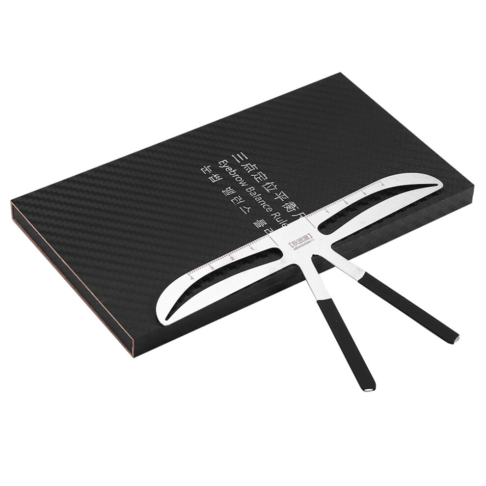 Black Eyebrow Ruler With Case