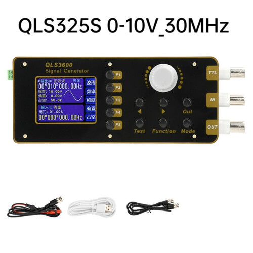 QLS325S 2.4 Inch DDS Function/Arbitrary Waveform Signal Generator/Frequency Meter 30MHz 0-10V High-Precision Generator 1