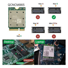 QCNCM865 WiFi7 Wireless WiFi Card+10DB Antenna 5800M 2.4G/5G/6Ghz 5.4 M.2 Wireless WiFi Adapter for Win10/11