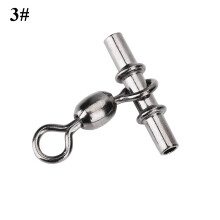 20pcs Copper T Shape Cross Line Fishing Swivels 1/0# 2.3mm