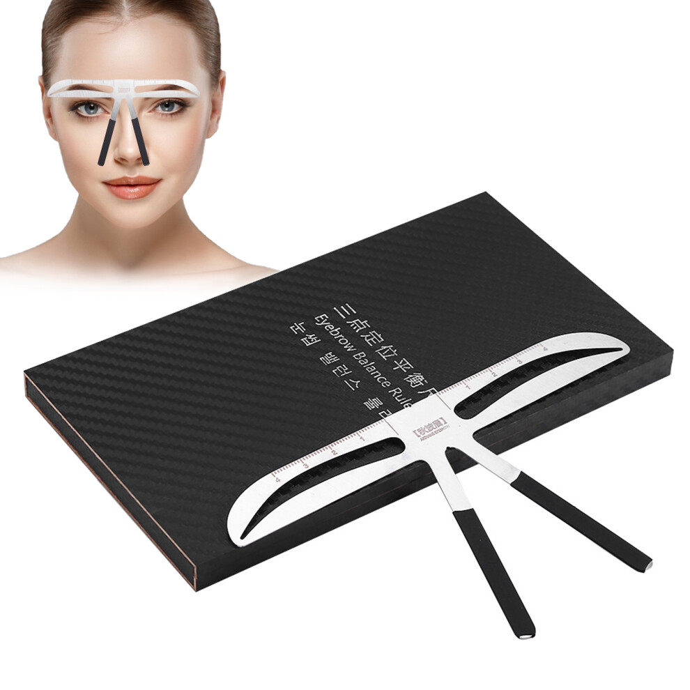 Black Eyebrow Ruler With Case