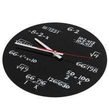 Mathematical Modern Acrylic Wall Clock 30cm for Home Office Classroom
