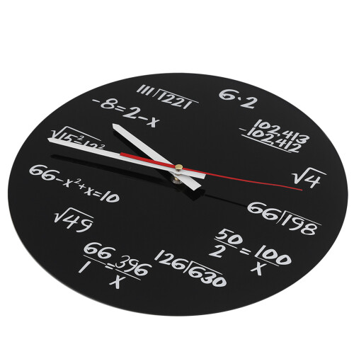 Mathematical Modern Acrylic Wall Clock 30cm for Home Office Classroom