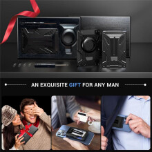2-In-1 for Wallet Money Clip Air Tag Holder and Money Clip for Card Pack for Magnetic and Non-Magnetic Phone,D