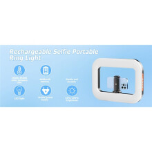 Rechargeable Selfie Portable Ring Light,Handheld Ring Light for Phone Camera,for Live Streaming/Vlogging/Makeup
