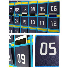 2X 42 Bolsos Numerados Gráfico Organizador Pendurado para Celular Saco de Armazenamento Pendurado para Calculadora de Sala de Aula Suportes para