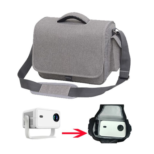 Projector Shoulder Bag - Portable, Shockproof Storage Thick Protective Layers for Cameras and Projectors Dark Gray 1