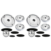 8X Universal Burner Crown Flame Cap Oven Cooker Hob Gas for CDA,Flame Burner Cap Crown Fits All Between Sizes Flat