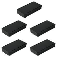 5X Onder Bureau Lade Organizer Onzichtbare Opbergdoos Zelfklevende Stationaire Container Bureau Diverse Make- Houder Zwart