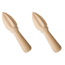 2X Buche Zitronen Saftpresse Manuell Massiv Holz Zitronen Zapfen Entsafter Orange Zitrone Drücken Zitronen Saft Quetschen Werkzeug