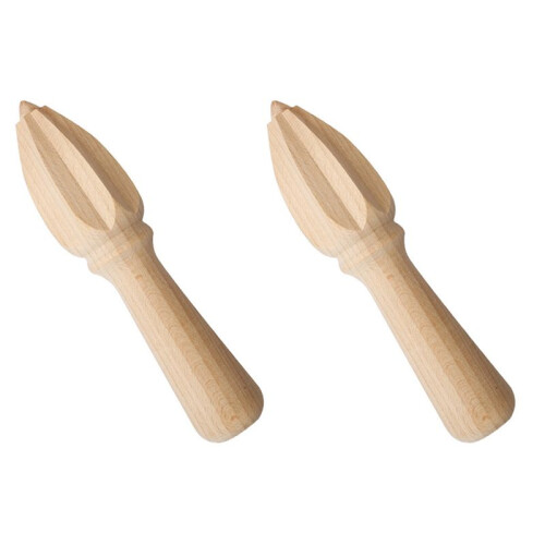2X Beech Lemon Juicer Manual Solid Wood Lemon Cone Juicer Orange Lemon Press Lemon Juice Squeezing Tool