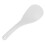 2X Kitchen Dotted White Plastic Flat Rice Scoop Paddle Meal Spoon 3
