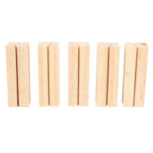 120 Pièces Porte-Cartes en Bois, Porte-Numéro de Table en Bois Pinces de Support de Mémo Carte de Stand Artisanat de Message de Bureau pour La