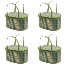 4X Basket Portable Sundries Snacks Basket Outdoor Camping Food Fruit Storage Container Home Decor Organizer Accessories