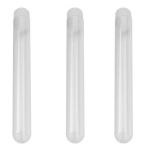 300 Sztuk 12X100mm Przezroczyste Laboratoryjne Przezroczyste Plastikowe Probówki Fiolki z Nasadkami na Wcisk Szkolne MateriałY Laboratoryjne