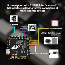 F435 AIO Flight Controller 45A BLHeli S AM32 ESC 2-6S for FPV Drone Quadcopter RC Racing & Freestyle