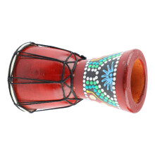 Kleine Holzdjembe Afrikanische Trommel 5 Zoll Handpercussion Kinder & Erwachsene Klare Klangqualität