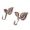 4 x Iron Leaf Shaped Curtain Tie backs Holders Wall Hooks Home Decor, Red Bronze 5