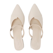 Damentyp White Spitzzeh-Heeled Sandalen Größe 38 mit Rhinesteinen
