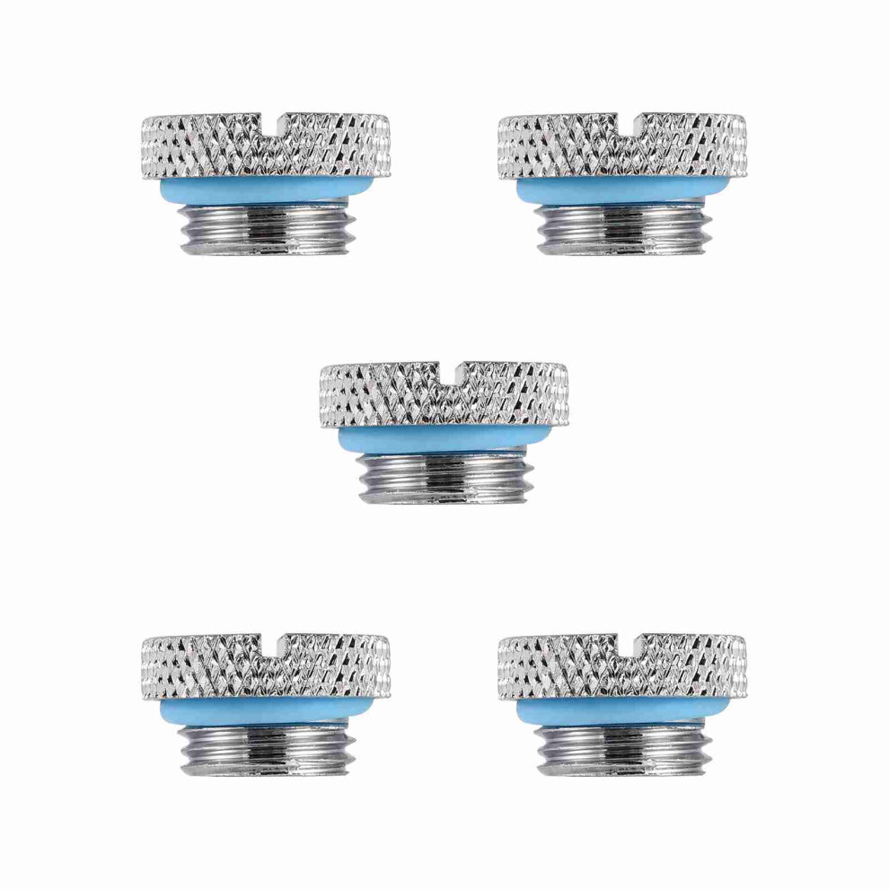 5 Brass G1/4 Chrome Plated Cooling Plug 7340572996015