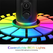 Computermikrofon Mikrofon RGB Dynamisches Mai XLR/USB Dual Interface Aufnahme Spiel LIVE