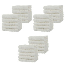Baby Muslin Bath Towels, 30 Pack of Reusable Soft Absorbent Cotton Baby Face Towel, for Baby's Delicate Skin White