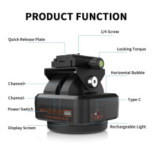 ZIFON YT1500 Pro Auto Face Tracking Panoramic Tripod Remote Control Motorized Pan Tilt Stabilizer for DSLR Camera Phone
