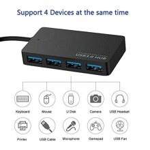 USB Hub, 4-Port Ultra-Slim USB 3.0 Hub Portable Adapter High Speed Expansion Multi USB Hub Splitter Lead Adapter Cable