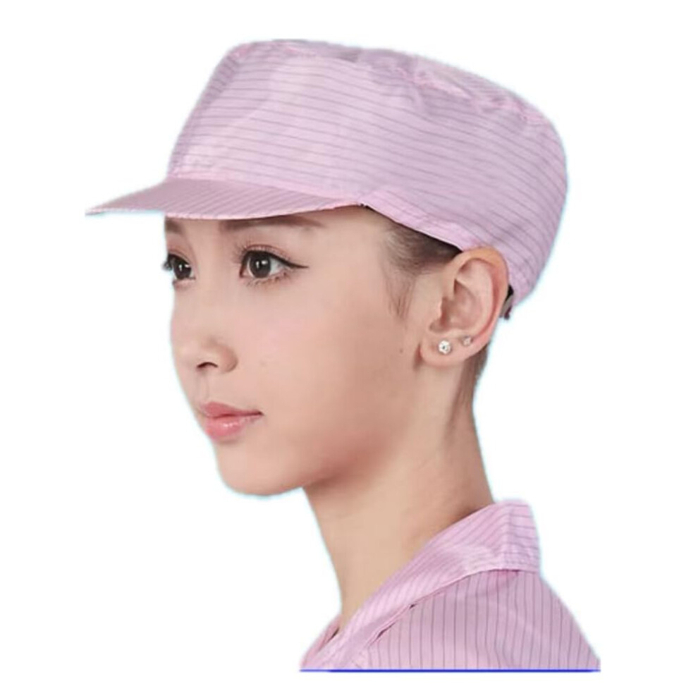 5 Pack Pink Esd Safe Antistatic Cleanroom Work Caps With Hard Visor And Dust Proof Design 9169991495828