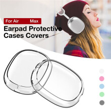 Housse Transparente Anti-Rayures Souple 2 PièCes pour AirPods Max TPU éTui pour Casque Antichoc Sans Fil Transparent