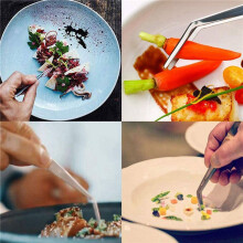 4X Pince à ÉPiler Culinaire de Cuisine en Acier Inoxydable Pince à ÉPiler Longue Pince à ÉPiler en MéTal Pince à ÉPiler Chef