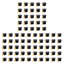 75Pcs DIY Paper Graduation Cap Shaped Gift Box Sugar Chocolate Box for Graduation Party Favor Cap Bachelor Hat