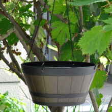 2X Flower Pot Plant Flowerpot Resin Plant Hanging Rope Hanger Basket Outdoor Home Garden Balcony Decor Planter